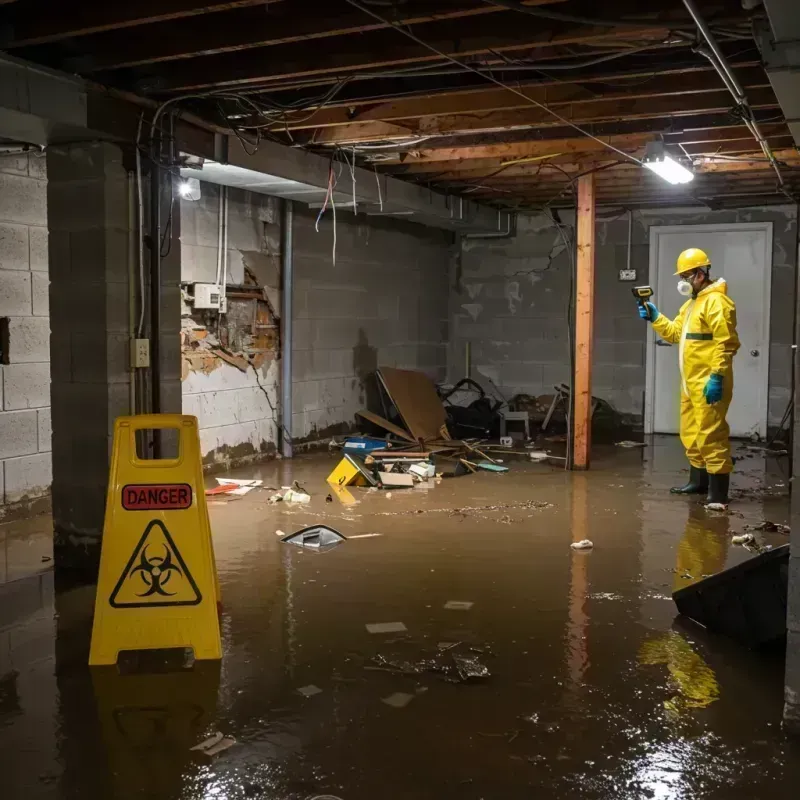 Flooded Basement Electrical Hazard in Dubuque, IA Property